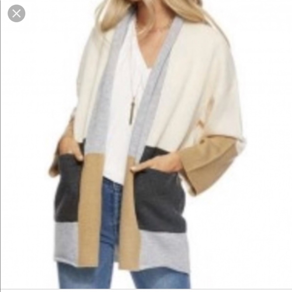 Kittenish color block cardigan